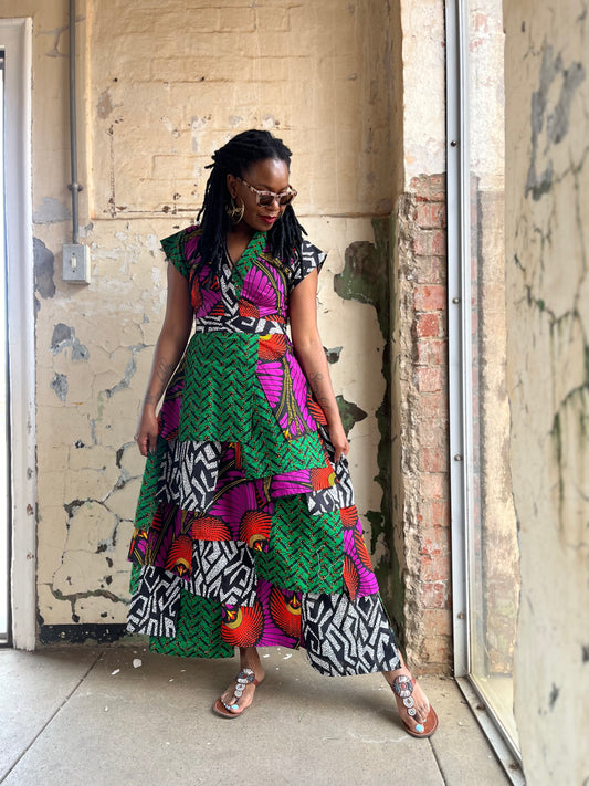 TSHEPISO MIDI DRESS - With sleeves