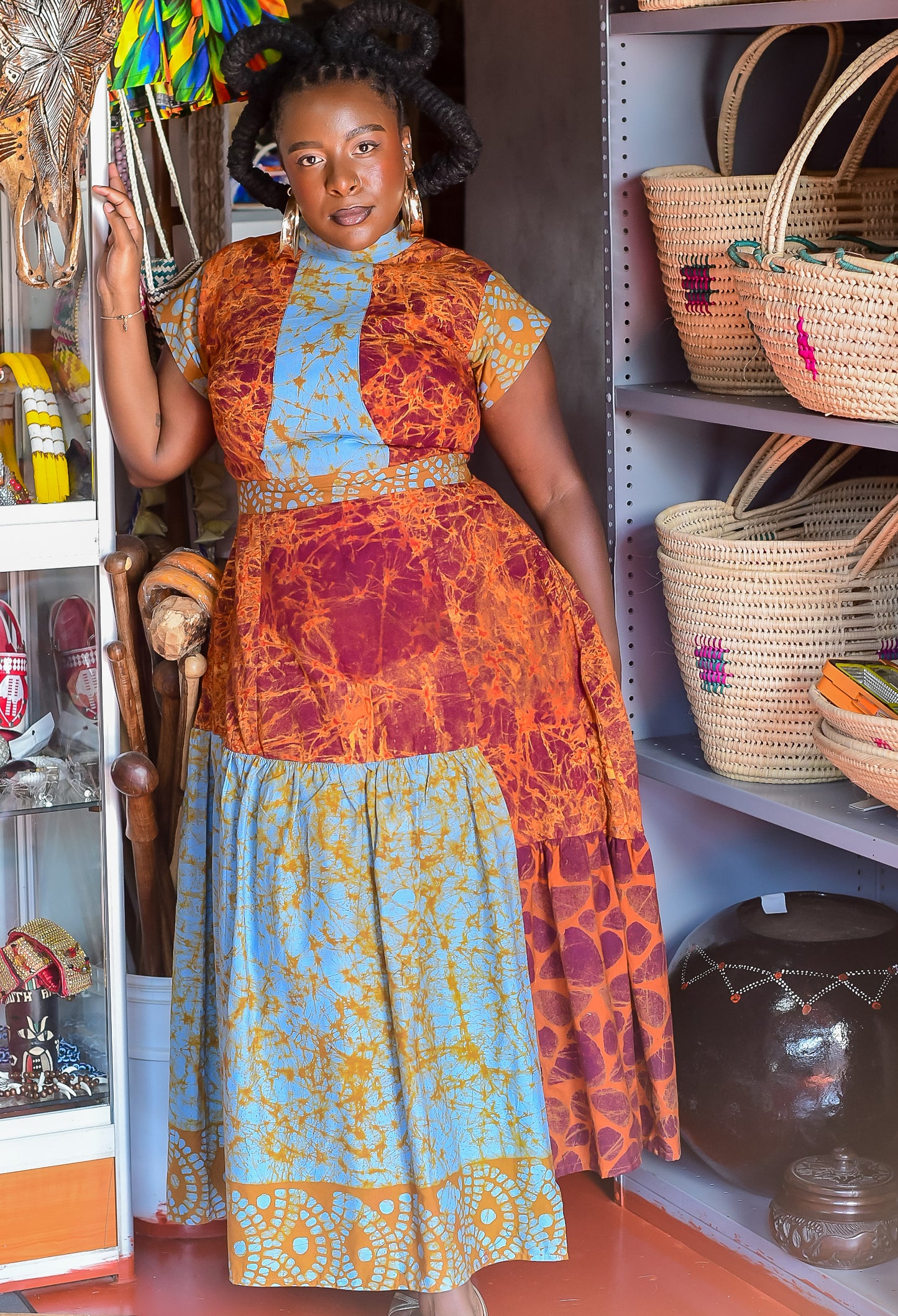 ZIYANDA ASYMMETRICAL MIDI DRESS - PREMIUM RANGE
